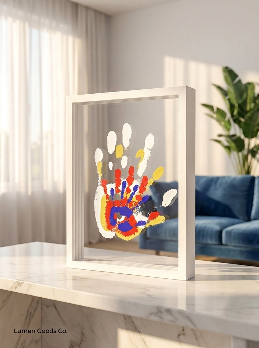 Family Handprint Kit & DIY Craft Keepsake Wooden Frame