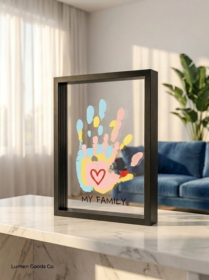 Family Handprint Kit & DIY Craft Keepsake Wooden Frame